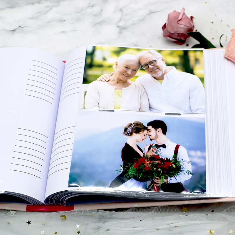 100 photos travelling record 4x6 inch hardcover book bound photo album with memo area