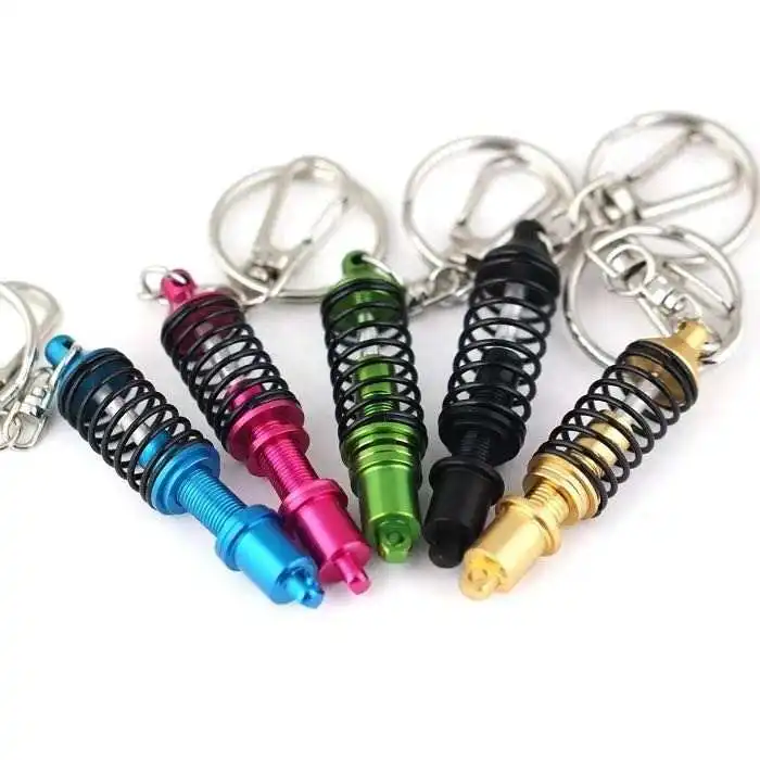 Car Accessories Car Auto Tuning Parts Key Chain Shock Absorber Keychain Keyring Spring Shock Absorber