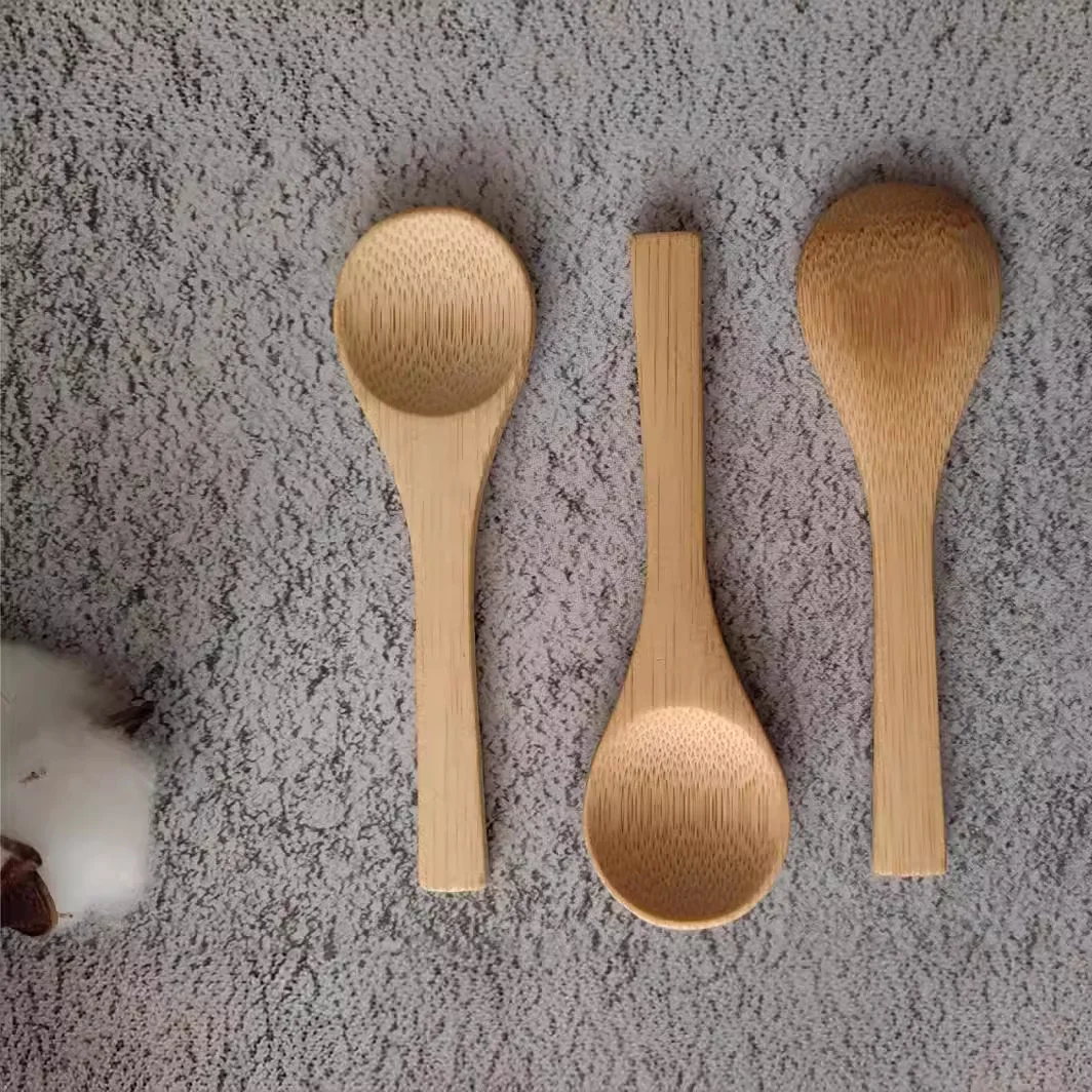 Hot Sale Carbonized Bamboo Spoon with Long Handle Wholesale Wooden Spoons for Tea Milk Powder Customizable LOGO