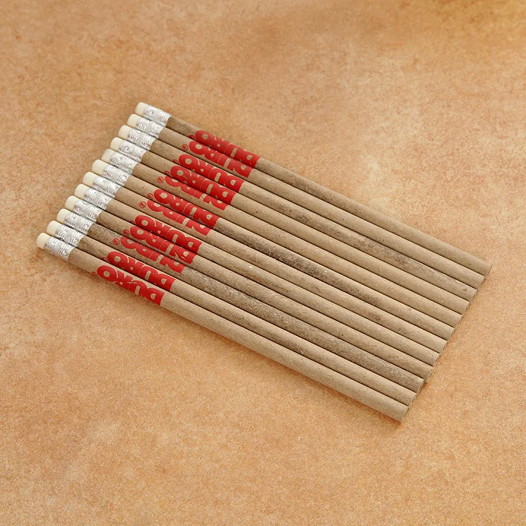 Recycled paper HB pencil 2.4MMHB core pencil with rubber tip Recycled paper pencil