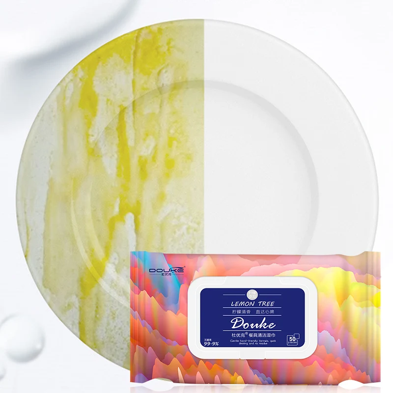 Nonwoven Fabric Kitchen Clean Wet Cloth Anti Bacteria Wet Cloth Kitchen Scent Oil Wiping Clothes Kitchen Towel Non-woven Fabric