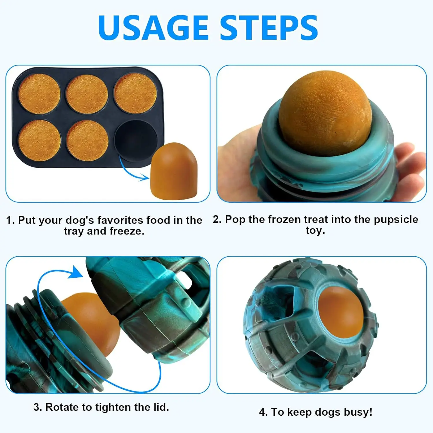Manufacturer Wholesale Rolling Dog Ball Interactive Dog Toy Slow Feeder Freezable Fillable Rubber Dog Toys Treat Dispenser Toy