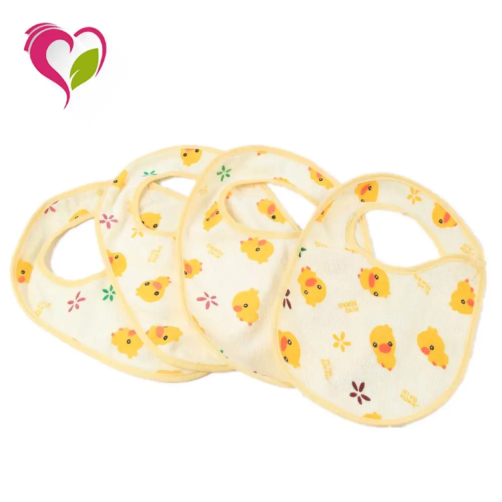 Baby Bibs Cartoon Printing Custom Design Waterproof Overall Linen Baby Dribble Bib