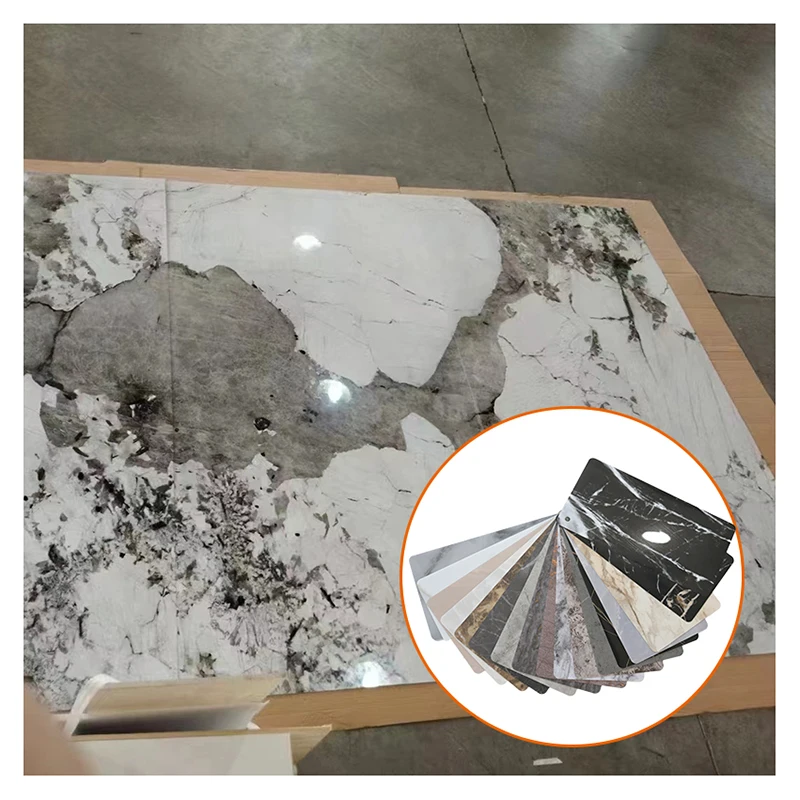 Waterproof Durable marble Grain Texture Wall Decorative PETG Laminate Film For Furniture