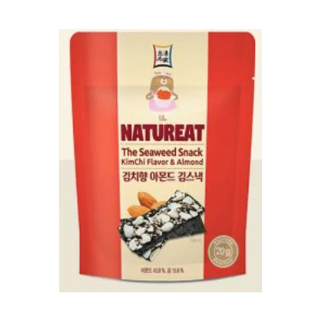 Delicious Almond Seaweed Snack Kimchi Flavor with Almond Made in Korea