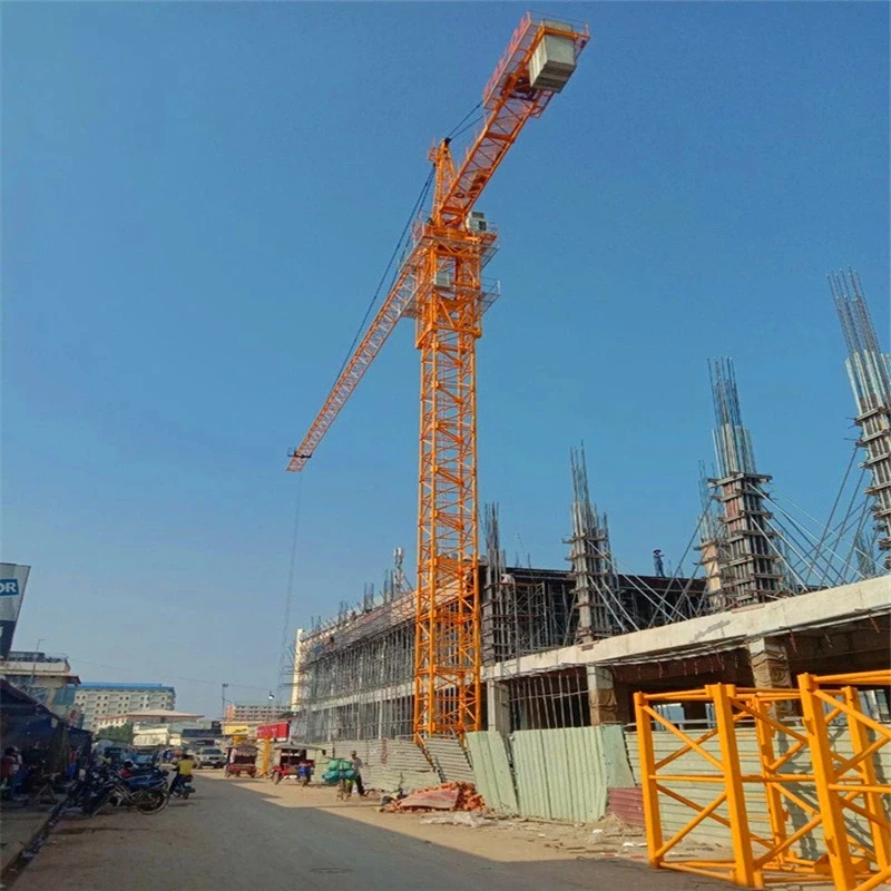 Used 10 Ton Tower Crane From China for Construction Projects Core Components Include Pump Now on Sale