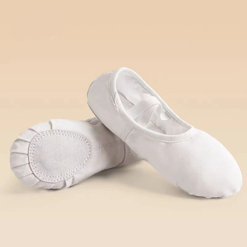 Wholesales good quality popular trainingwear black canvas dance ballet shoes for kids adult