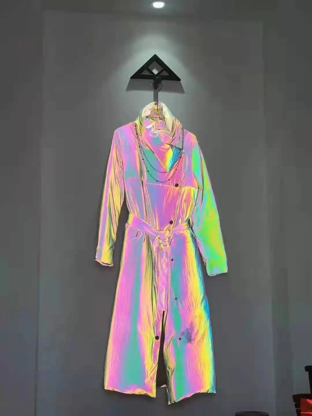 Rainbow 100% Polyester Reflective Fabric for Fashion Garments