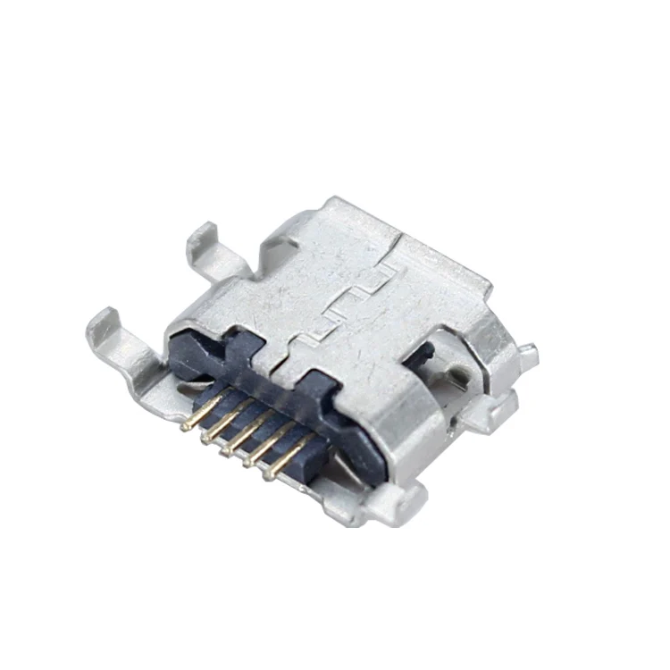 XYFW Free Sample Usb Micro Port Conector Typeab Heavy Plate 5 Pin B Type A Charging Pin Smd/smt Female 5pin Micro USB Connector