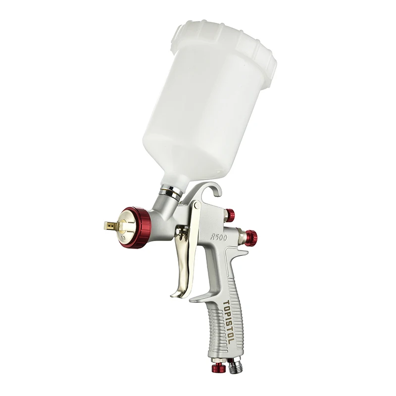 WZAUTO High Quality R500 HVLP Spray Gun For Cars 1.3/1.8mm Nozzle Forged auto paint gun body + anodizing