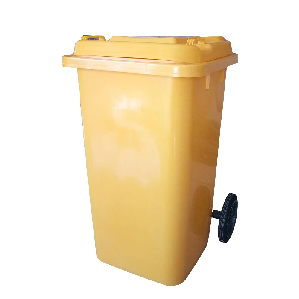100 Liter Plastic Dustbin Garbage Bin Outdoor Removable Trash Can Waste Bins With 2 Wheels