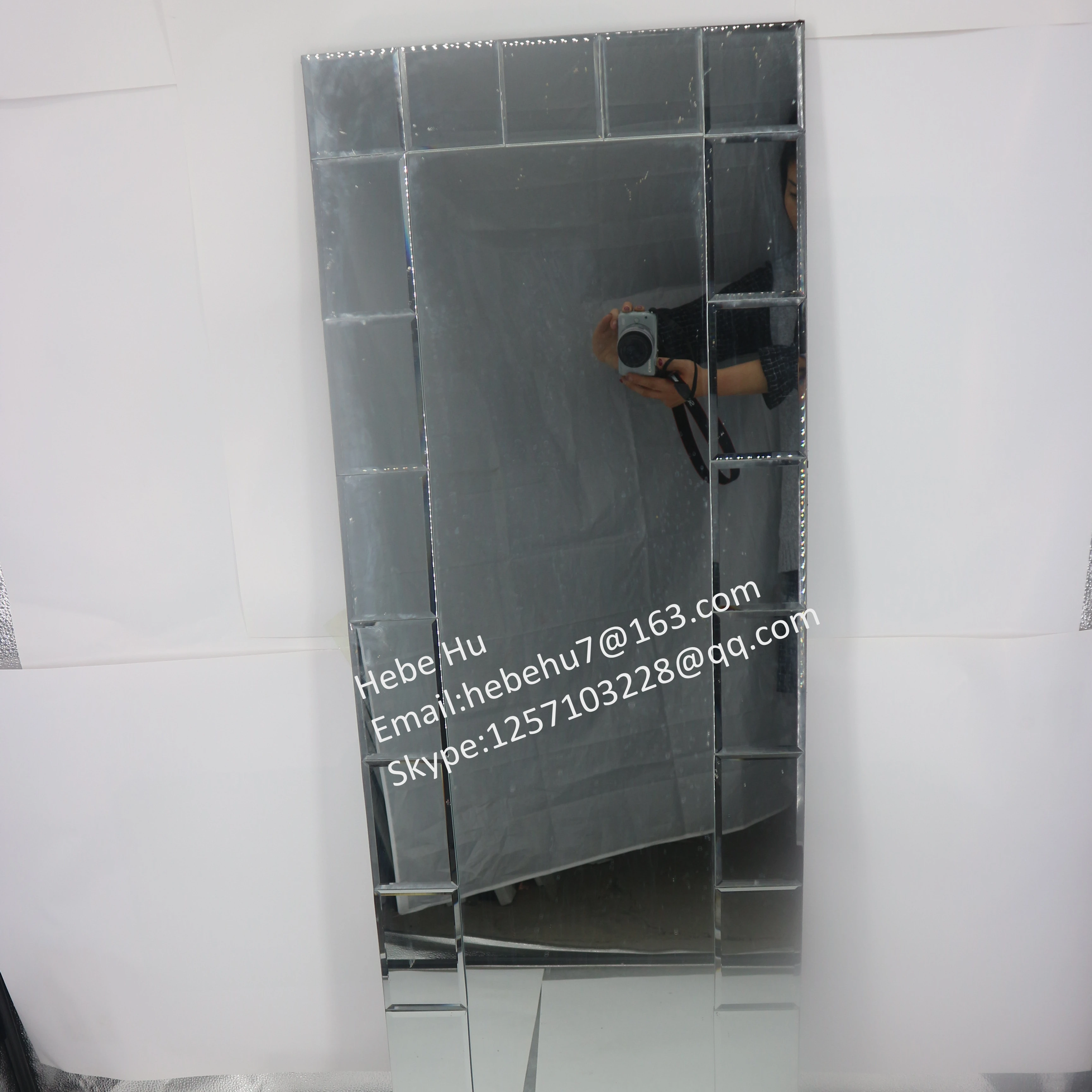 wholesale 40x120cm or customized  full-length frameless mirror spliced composite wall mirror bathroom decoration mirror