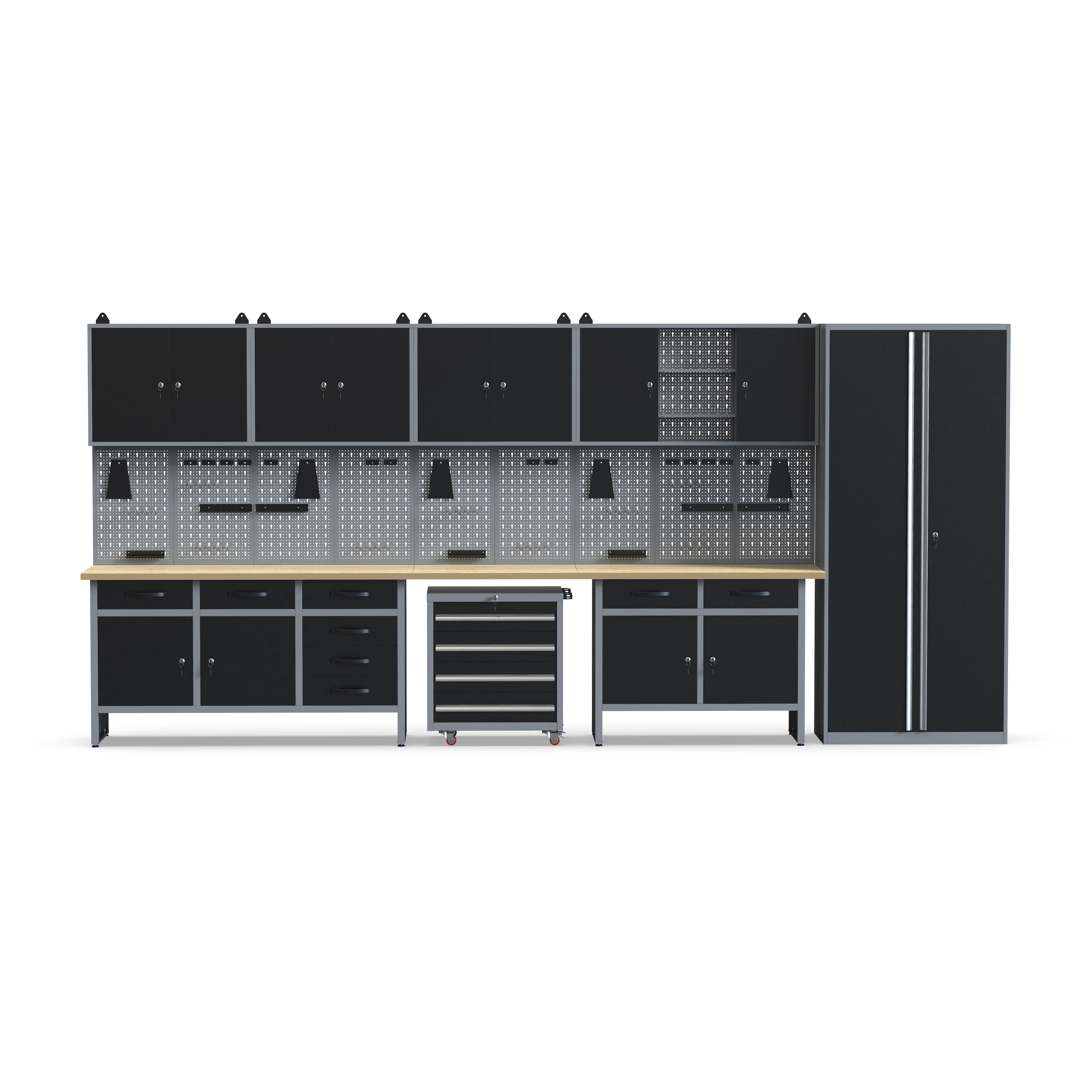 Heavy Duty Workshop Workstation Tool Cabinet High-Quality Garage Workbench with Drawers