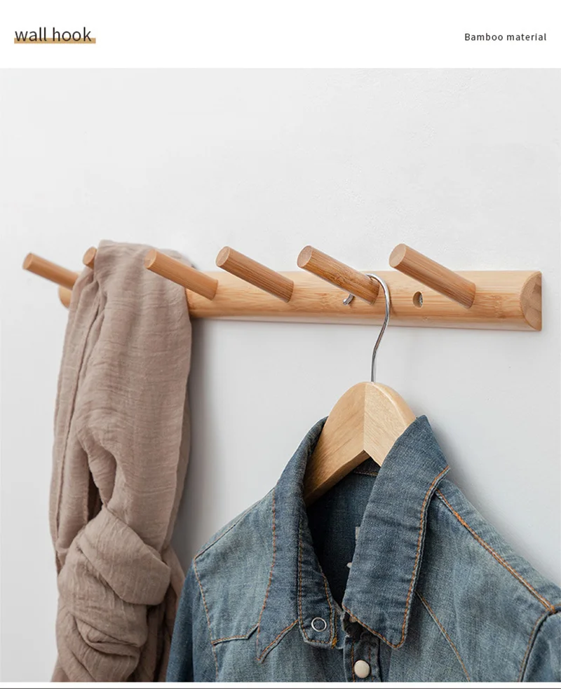 Log Coat Natural Wooden Wall Hanger Hook Hat Clothes Bag Rack Storage Shelf Key Holder Organizer Hook for Hanging Hook