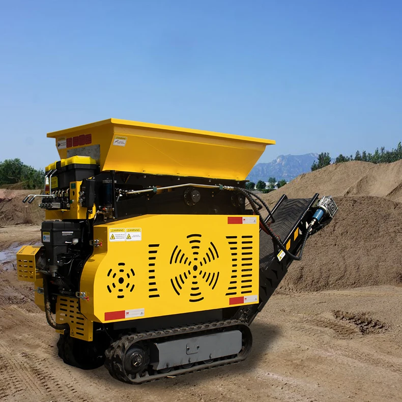 3-10 T/H Crawler Concrete Mobile Jaw Crusher Factory Price Mini Small Crawler Crusher Machine Gasoline / Diesel Engines