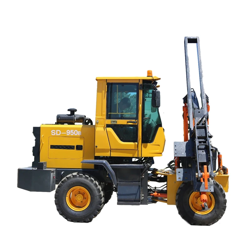 SHANDING SD950B hydraulic pile driver post hole digger for highway guardrail construction solar ramming machine for pilling