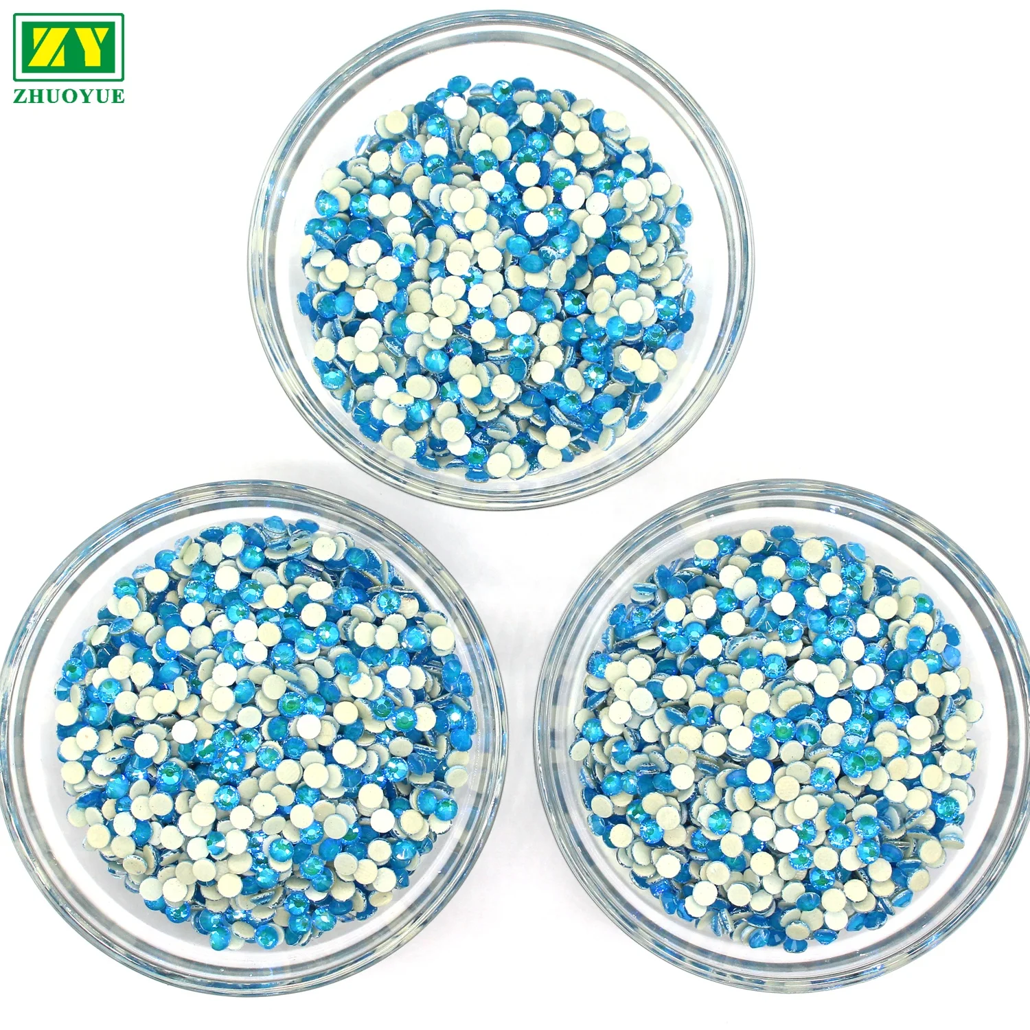 Оптовая продажа новый цвет горячая фиксация плоская спинка хрустальные стразы для обработки одежды аксессуары