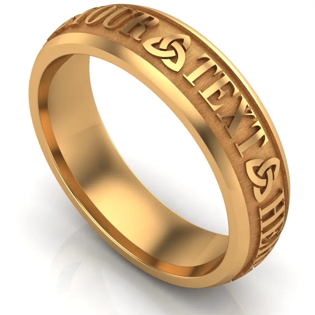 Custom Wedding Band 10K Yellow Gold 6mm Wide
