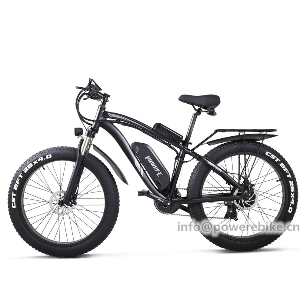 Factory Outlet 26inch Electric Fat Bicycle Big Power 48V 1000W Electric Mountain Bike With 48V 17Ah Battery