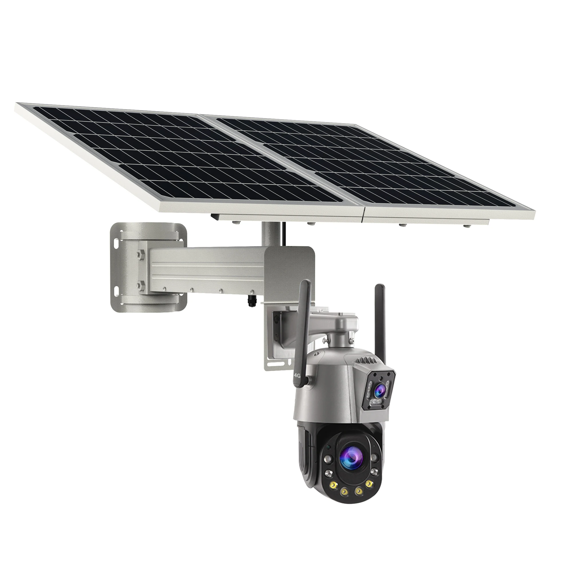 TecDeft HD 8MP Dual Lens PTZ 36X Optical Zoom 4G/WIFI Wireless Solar Powered Camera Solar CCTV