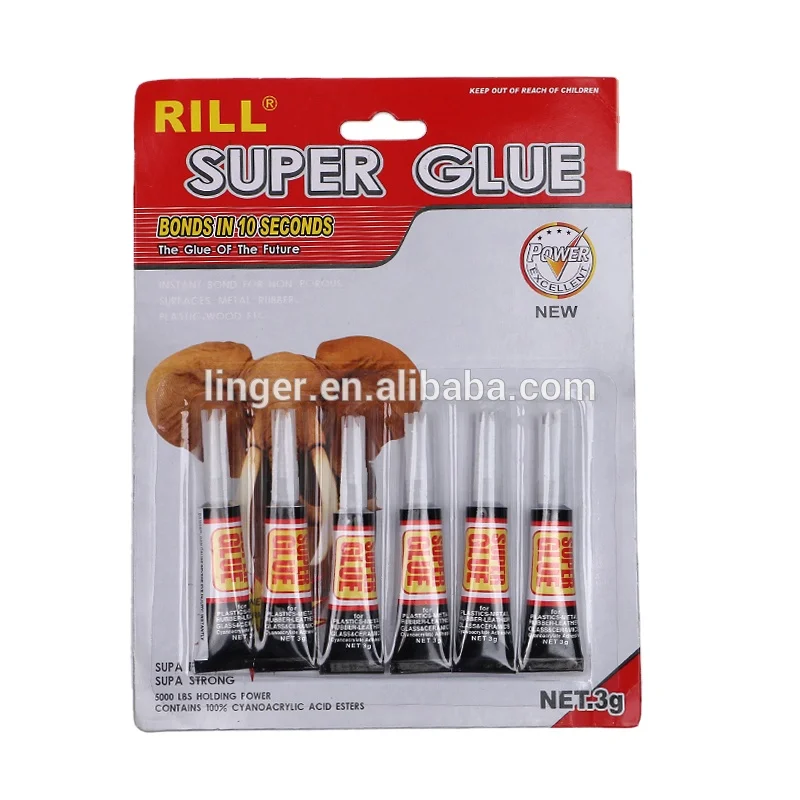 RILL brand one tube in blister 502 instant super glue elephant  fast dry 502glue  cyanoacrylate adhesive