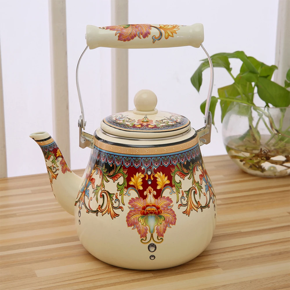 1.5L/2L/2.5L/3L/5L Stocks new style products  turkish enamel teapot water kettle enamel kettles