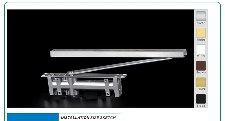 Doorpuls High Quality strong closing and latching power sliding arm Classic Concealed Aluminum Alloy Hydraulic Door Closer