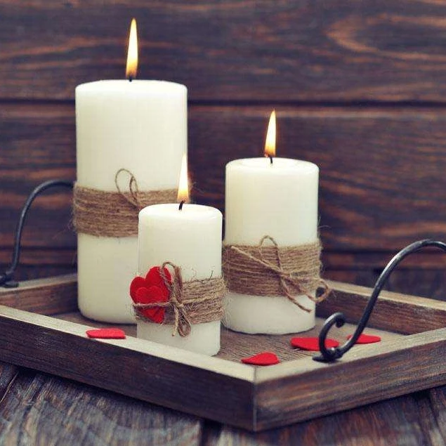 Candle Factory Pointed Top Pure White For Praying Pillar Candle