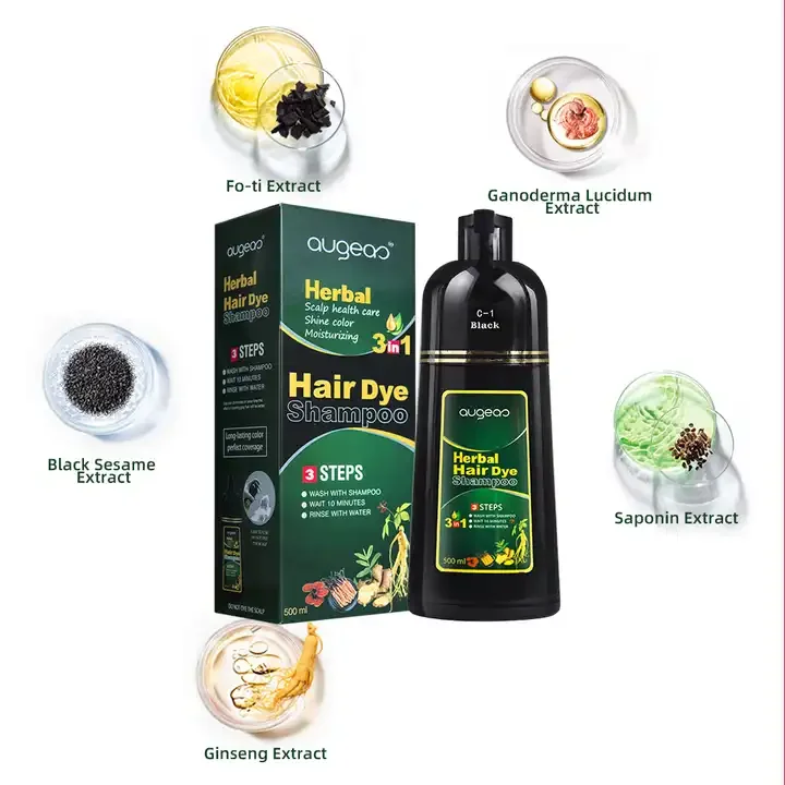 Hot sale in stock organic permanent hair color dye  no ppd no ammonia thailand natural best dye hair color shampoo