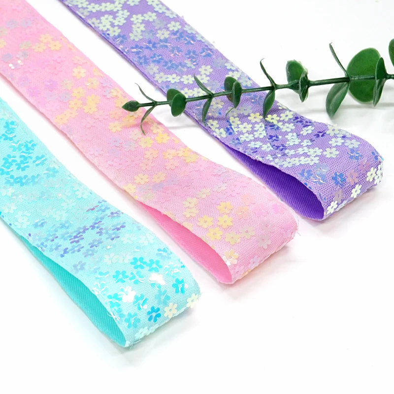 3 дюйма 75mm изготовленная на заказ сетка сливы с пайетками и лентами для подарочная упаковка Большие Рулоны