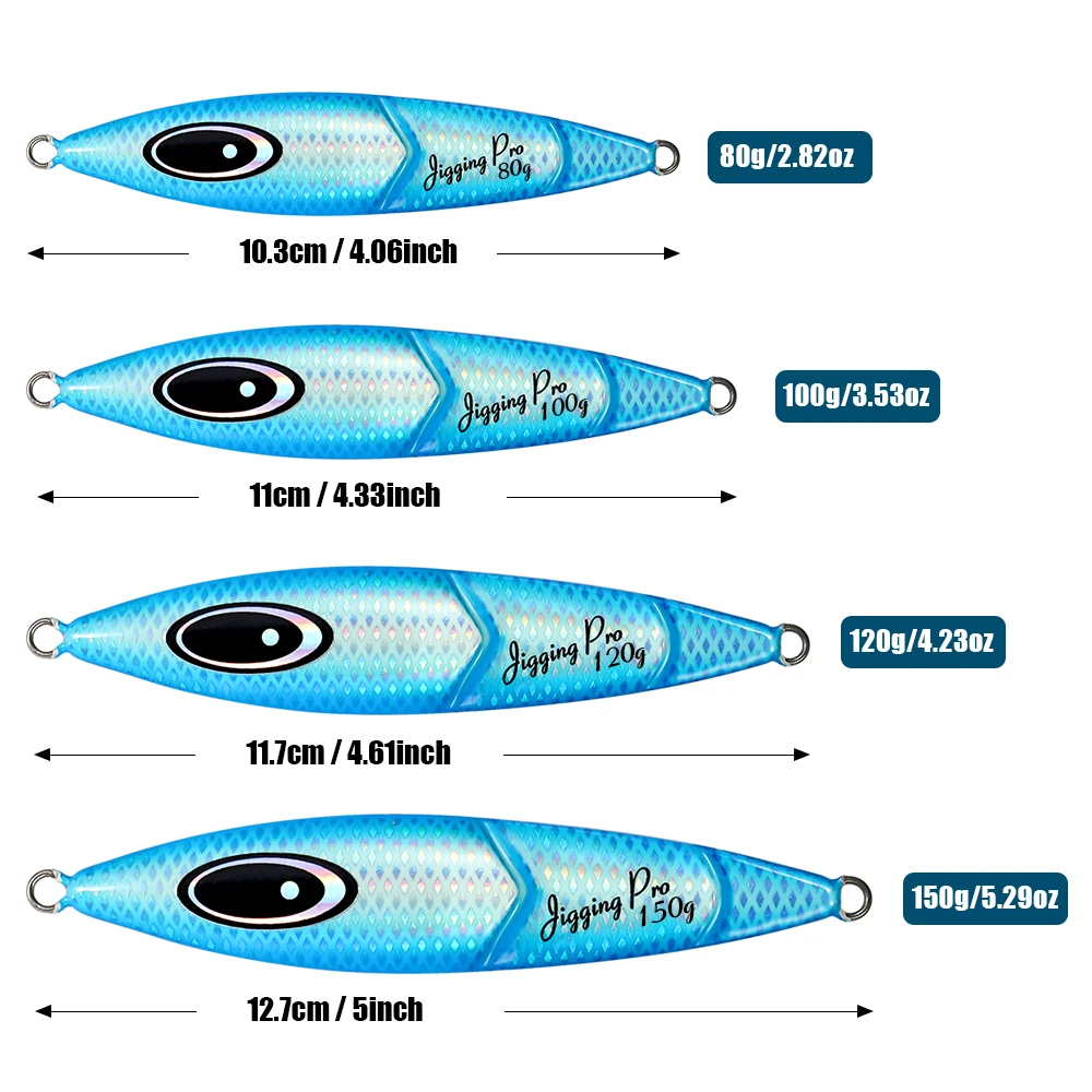 Jigging pro Cranky Slow Jigging Lure For Kingfish 80g 100g 120g 150g Saltwater Luminous Metal Jig Lure Deep Sea Lure Fishing