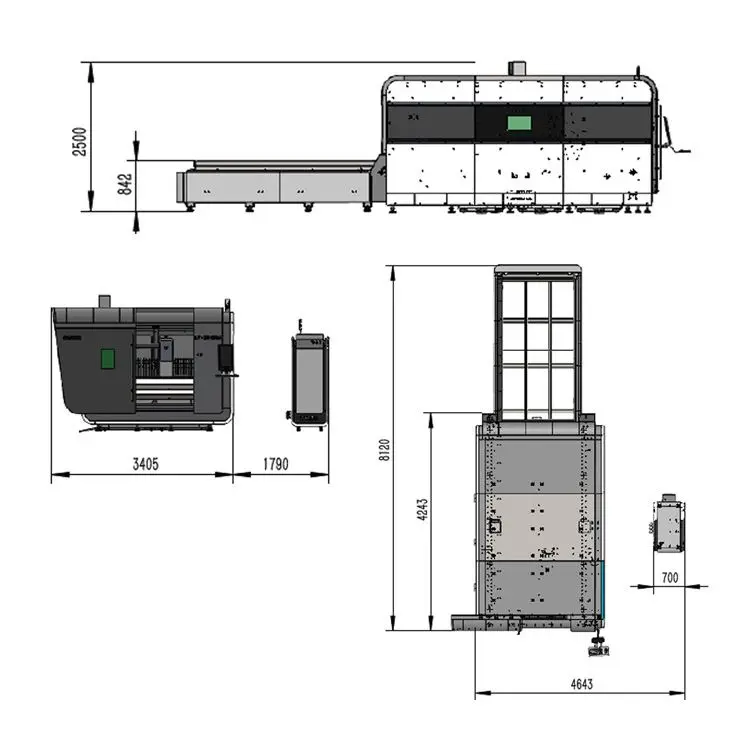 2022 NEW Gweike Exchange Platform Whole cover Metal Fiber Laser cutting machine LF3015GA  for Carbon Stainless steel