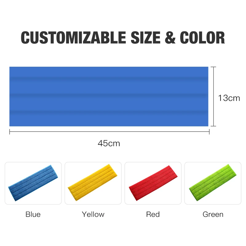 Factory Wholesale Super Absorption Microfiber Twisted Wet Mop Pad Flat Mop Refill for Household Floor Cleaning