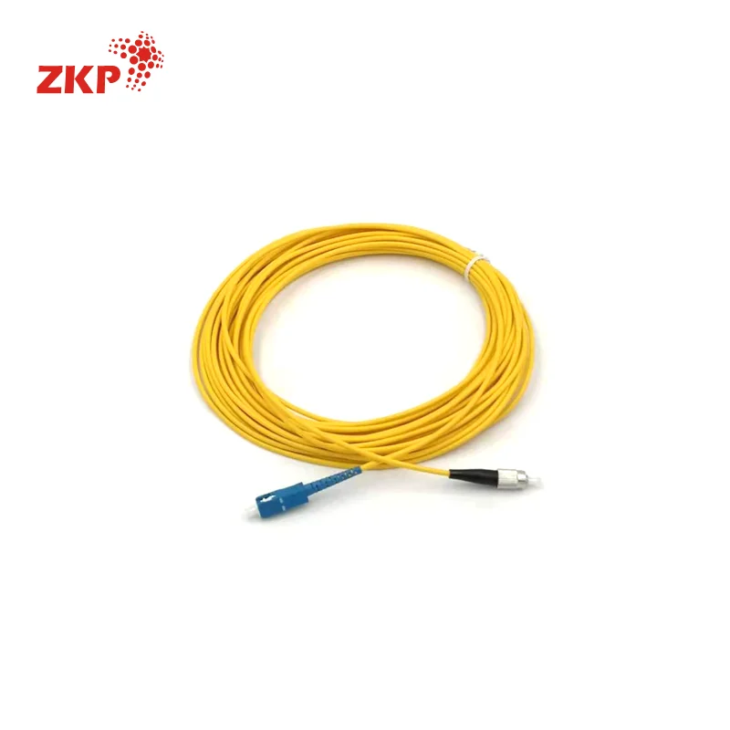 
China ZKP Single Mode Sc FC Optic Fiber Patch Cord 