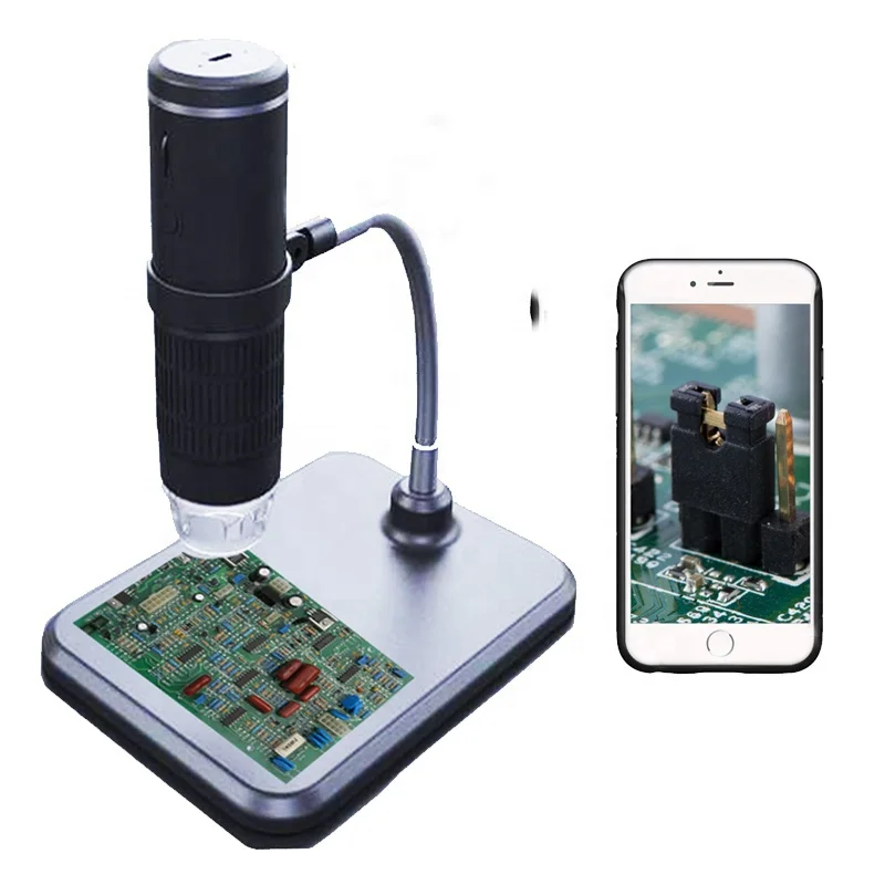 Mini USB Wifi Microscope Camera with 8 LED Lights Electronic WiFi Microscope For Adults and Kids Portable Microscope for iOS