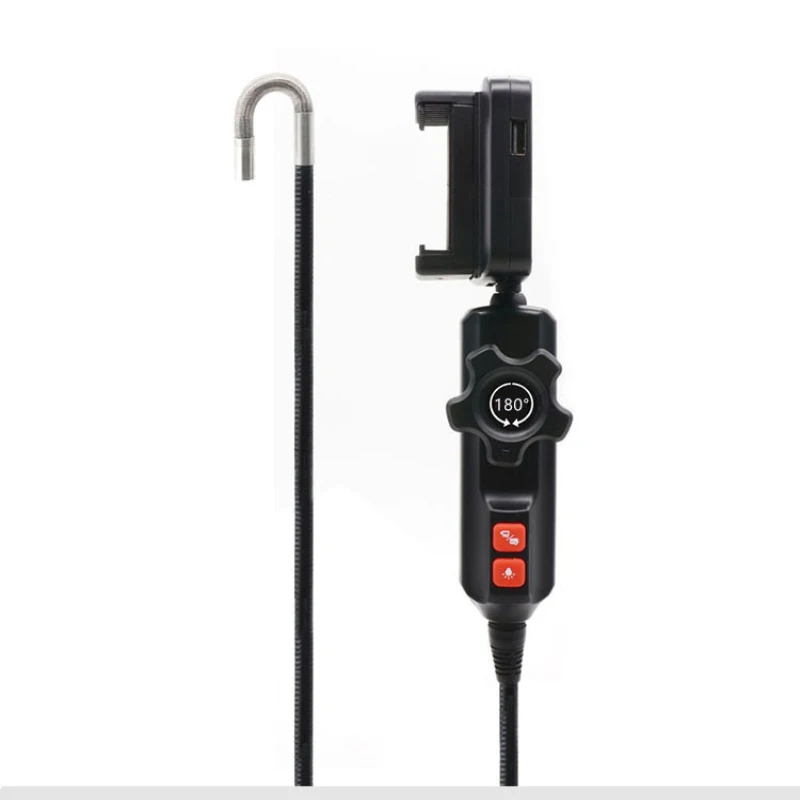 Новый 6 мм рулевой эндоскоп камера Фото Видео Запись промышленный управляемый бороскоп с 1 м гибким световодом для съемки 2 в 1 адаптер