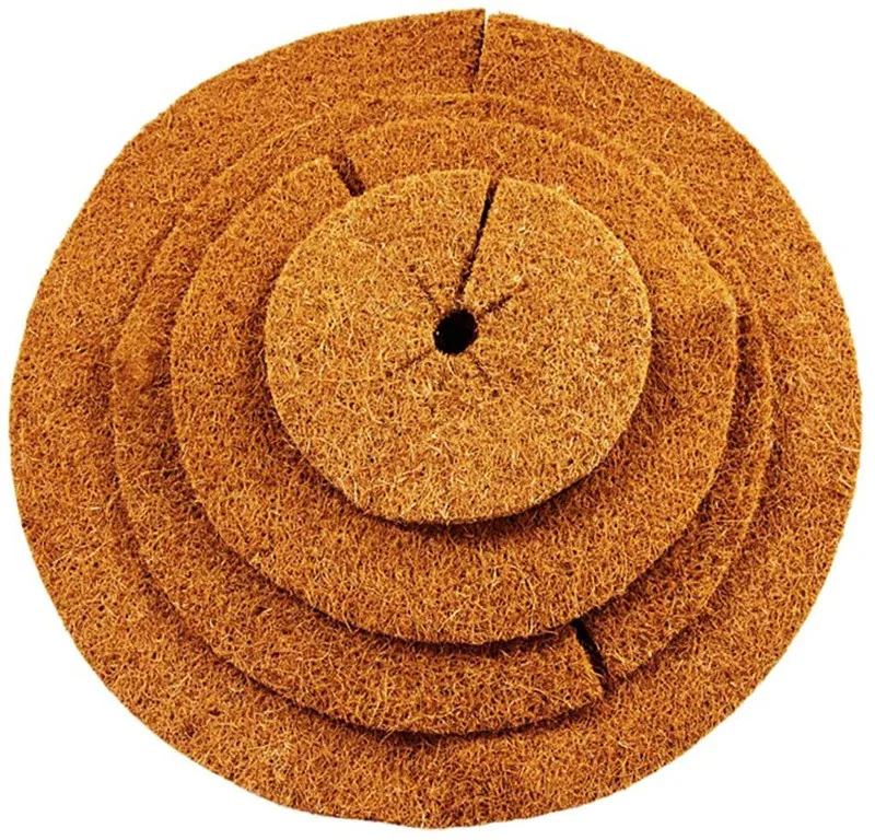 Коврик из кокосового волокна с кольцами защитный коврик натурального дерева Сорняков Для кипариса ландшафтного дизайна покрытие для растений дисками