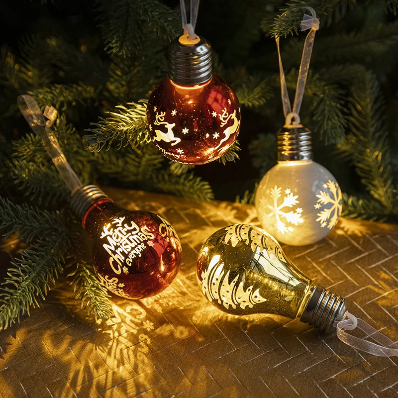 CIVI Christmas Ball Decoration Creative Christmas Tree Hanging Ball Decoration Plastic Light Christmas Ball Ornament
