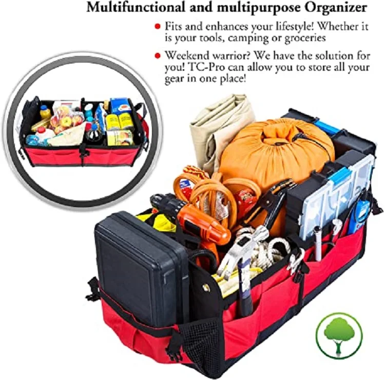 New Black Foldable Car trunk organizer box Boot Storage Bag Toolbox