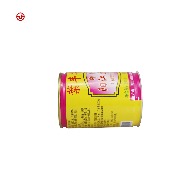 Professional Manufacturer 113D 210ml Printing Empty Empty Tin Food Can Coffee Can Tin Food Can With Lid