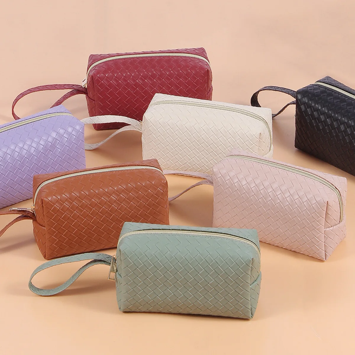 New Arrival Custom Reusable Label Geometric Makeup Bag Pouch Lash Makeup Bag Ladies Clutch Hard Shell Bags Small Mini Purse