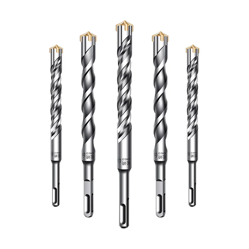 SONGQI SDS Plus Shank Cross Tip Drill Bit Concrete Drilling Hammer Drill Bit