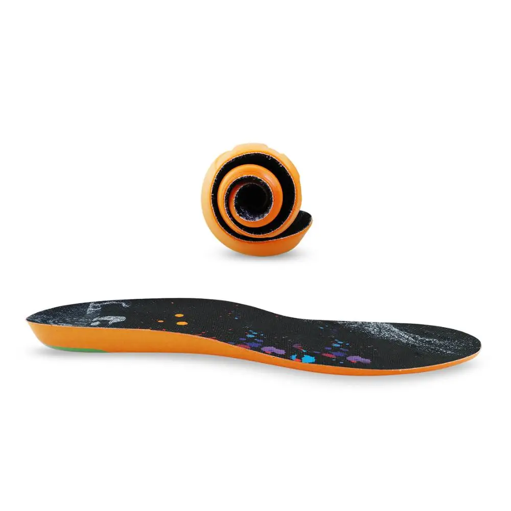 Shock Absorption Cushioned Pu Pouring Sport Insole For Running Shoes Comfort Soft Sneaker Inner Pad