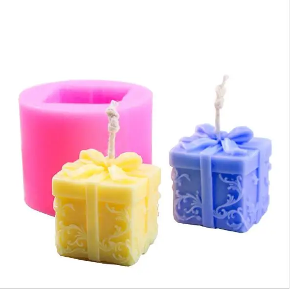DMO DIY Gift Box  Shape High Quality Silica Gel  Aromatherapy Gypsum Silicone Candle  Mold