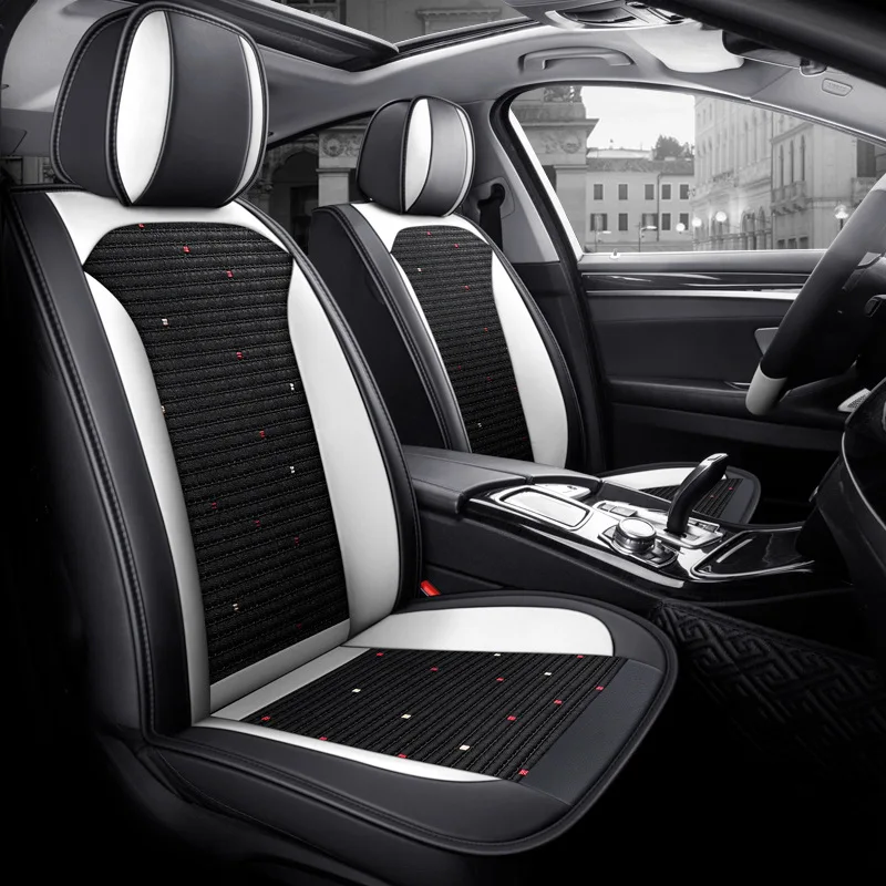 Amazon Hot Sale High Quality Luxury Sports Custom 9d Pu Leather Funny Universal Car Seat Cover