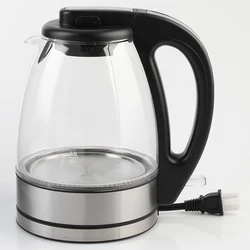 X.J.GROUP 12833 Glass Electric Kettle with Removable Scale Filter