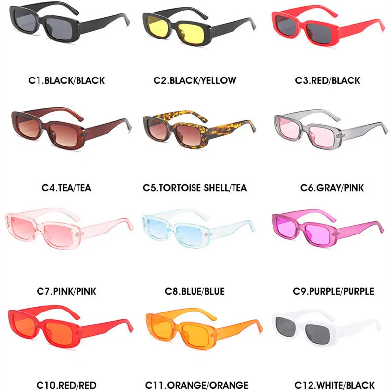 New Wholesale Small Frame Women Cheap Candy Fashion Retro Trendy Glasses Men Design Sunglasses