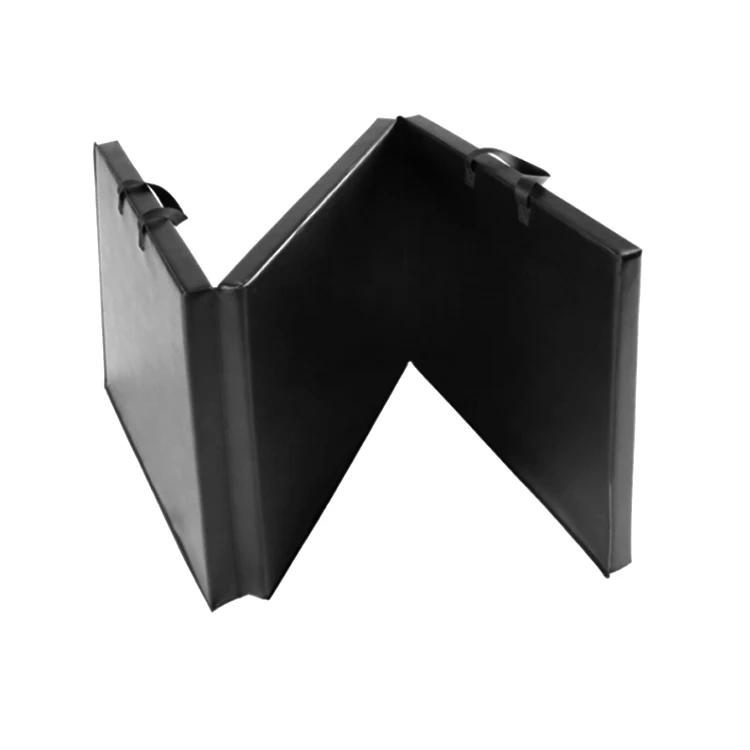 gym home exercise 3-Fold Black Foldable Gym Mat yoga mat gymnastic mat