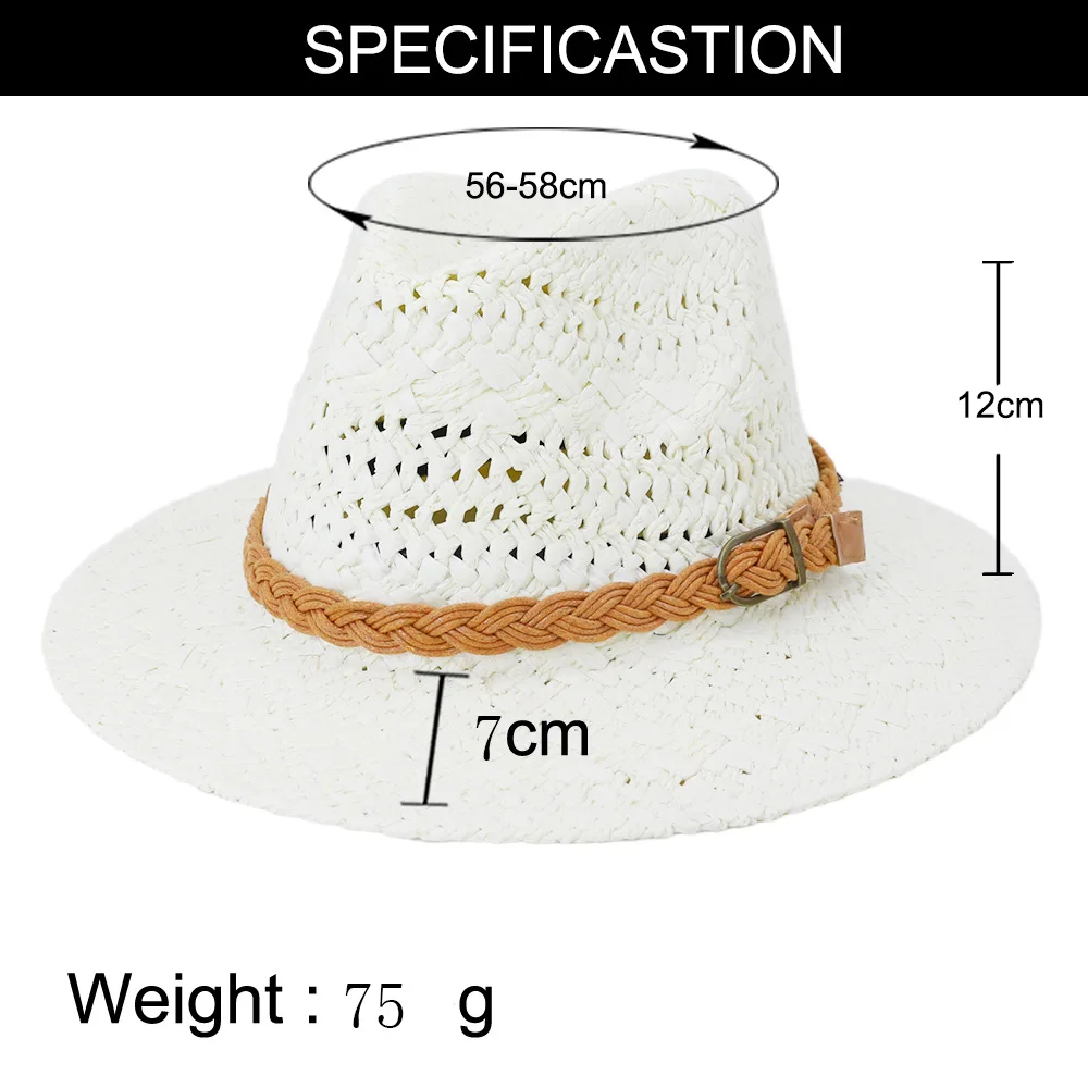 Пляжная соломенная шляпа унисекс, Панама от солнца, модная уличная шапка, лето-осень, 2022