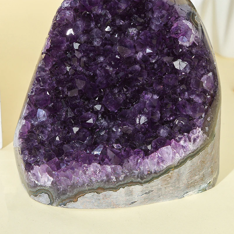 JD GEMS Purple Quartz Cave Raw Stone Mineral Specimen Gemstone Natural Amethyst Cave Cluster Ornament Crafts For Home Office